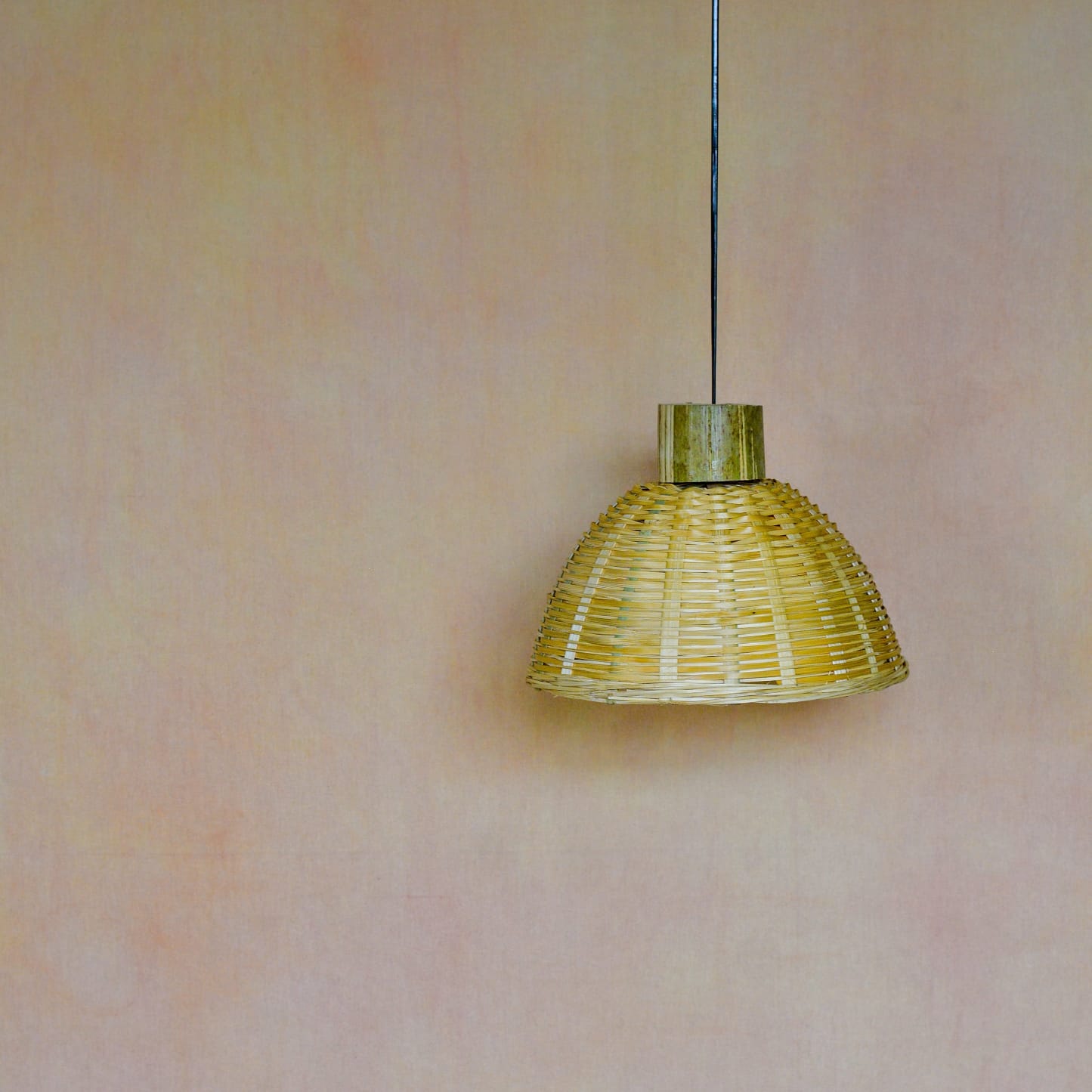 Bamboo Hanging Lamp Shade - Dome-Shaped Ceiling Lamp for Dining Room, Living Room