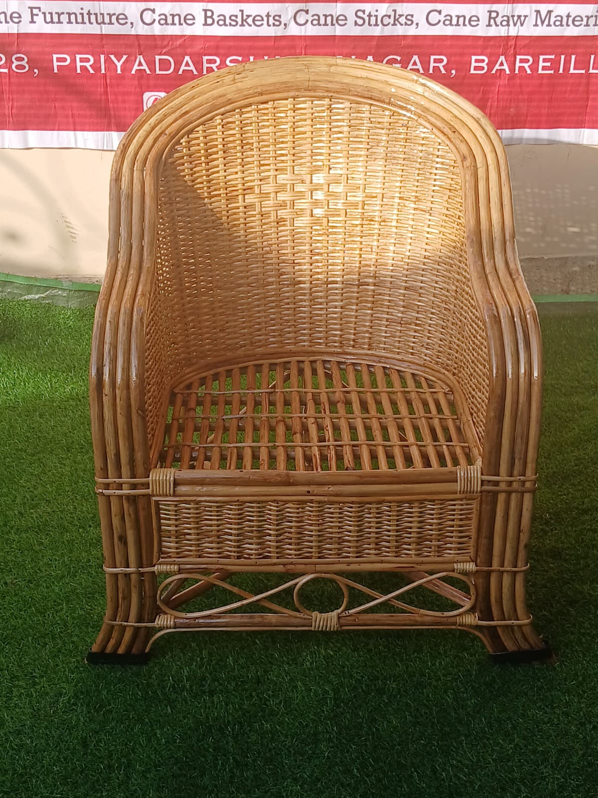 Bamboo Cane Sofa Chair for Living Room, Balcony, Garden, Indoor & Outdoor Use – Stylish, Durable & Eco-Friendly