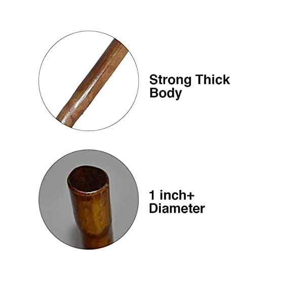 Bamboo,Cane Animals Rescue Stick, Morning Walk Stick,Chowkidar Stick,Selfdefence Stick, Yoga Stick 4 ft (Pack of 1)