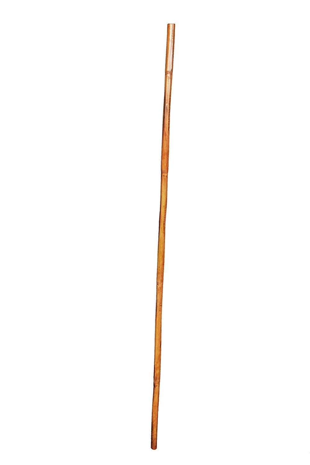 Gym Wooden Bamboo Cane Stick – 6 Feet Bo Staff for Weight Loss, Exercise, Self-Defense & Martial Arts Training