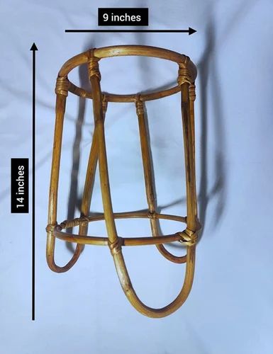 Bamboo Cane Plant Stand | Indoor Flower Pot Holder for Home, Garden, Balcony, Living Room | 14 Inch Height | Handmade | Eco-Friendly | Weight Capacity 100 kg
