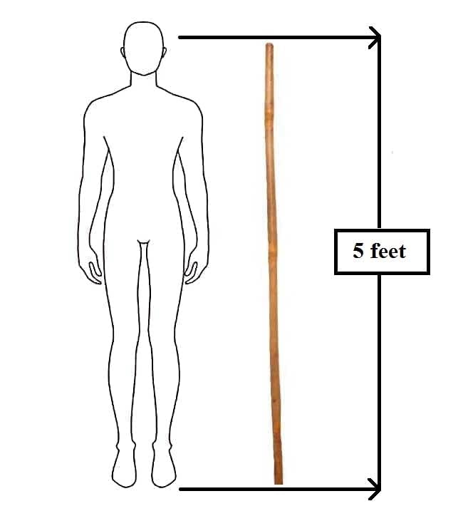 5ft Bamboo Cane Stick – Lightweight & Durable for Gym, Yoga, Strength Training & Self-Defense