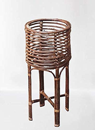 Cane Bamboo Planter Stand for Home Indoor, Outdoor, Living Room, Balcony, Garden(12 * 12 * 20 IN)