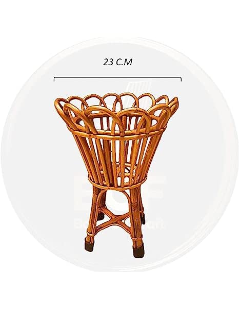 Bamboo cane planter stand for home, balcony, garden, Flower Pot Stand (pack of 2)
