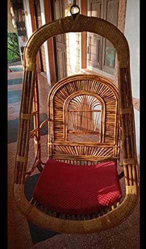 Cane Swing Chair with Cushion – Eco-Friendly, Handcrafted, Comfortable Seating for All Ages