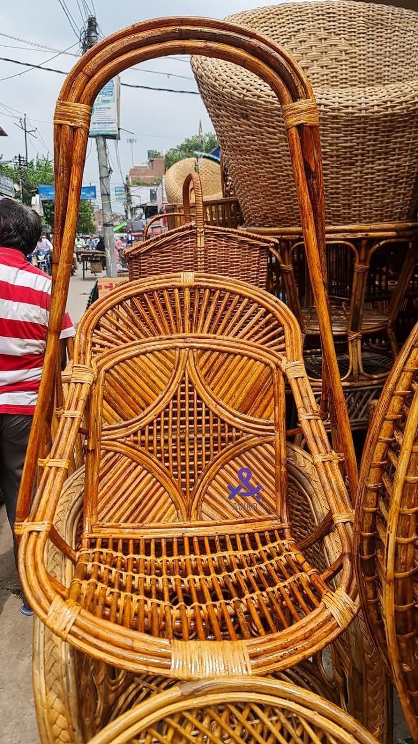 Cane Swing Chair for Adults with Chain and Cushion