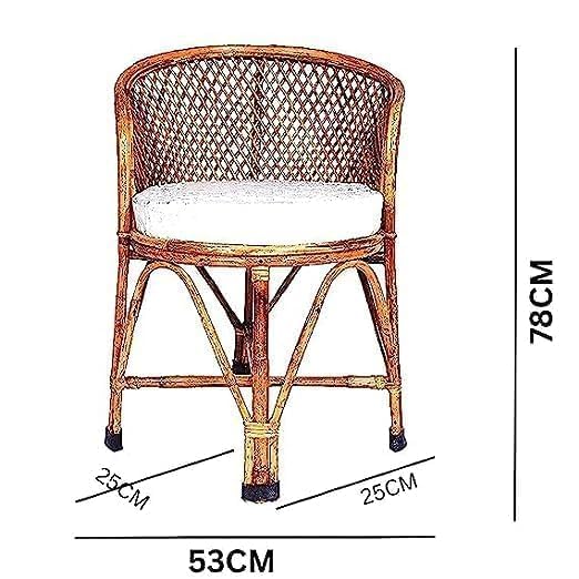 Elegant Bamboo Cane Chair Set of 4 with Table – Ideal for Living Room, Garden, Porch, Cafe, Restaurant, Indoor & Outdoor Use