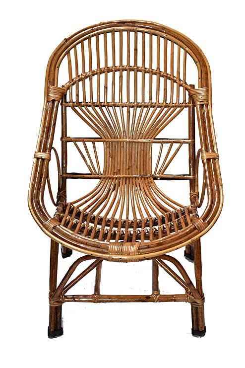 Bamboo Cane Lawn Chair, Balcony Chair, Garden , Office Indoor and Outdoor with Cushion