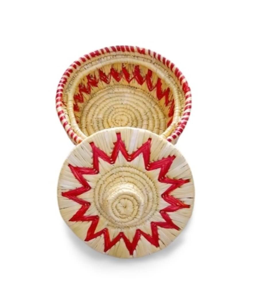 Natural Grass Roti Basket, Bamboo Chapati Roti Fruits Basket, Multipurpose Basket, Shelf Basket,Bread Bin, Decoration, Serve ware (9 Inch)(Multicolour)
