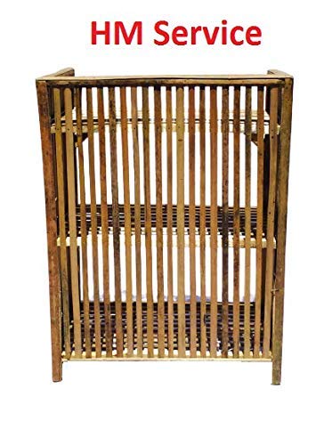 Bamboo Cane Books & Shoes Rack - Small, Brown
