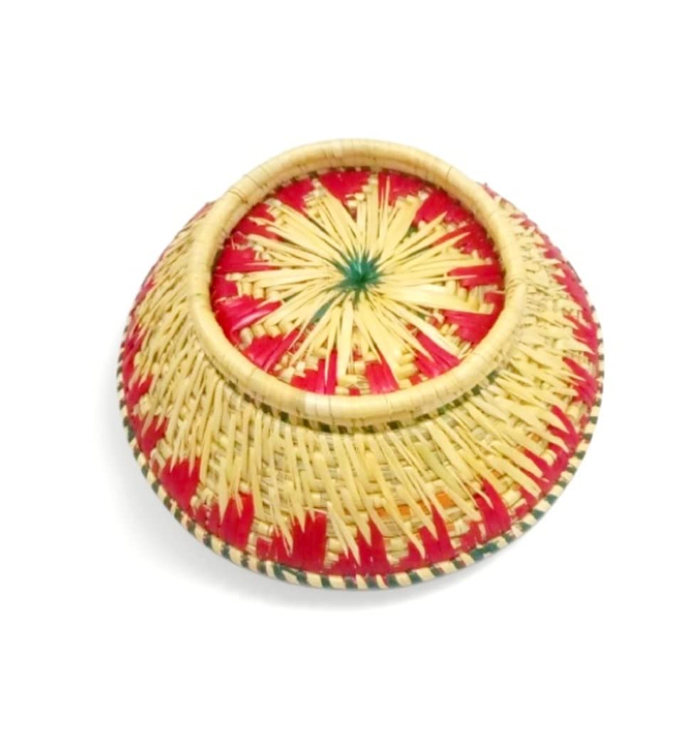 Natural Grass Fruit Basket,Vegetables Basket,Roti Basket,Kitchen Storage Basket, (Multicolour)