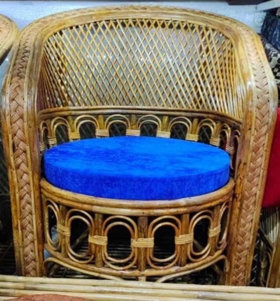 Cane Bamboo Sofa Chair,Kursi for Garden ,Living Room, Dining Room, Bedroom, Office, Outdoor,Cafe,Restaurant Balcony