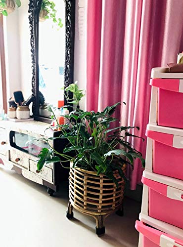 Cane Bamboo Planter Stand for Home Garden Balcony Living Room Decor