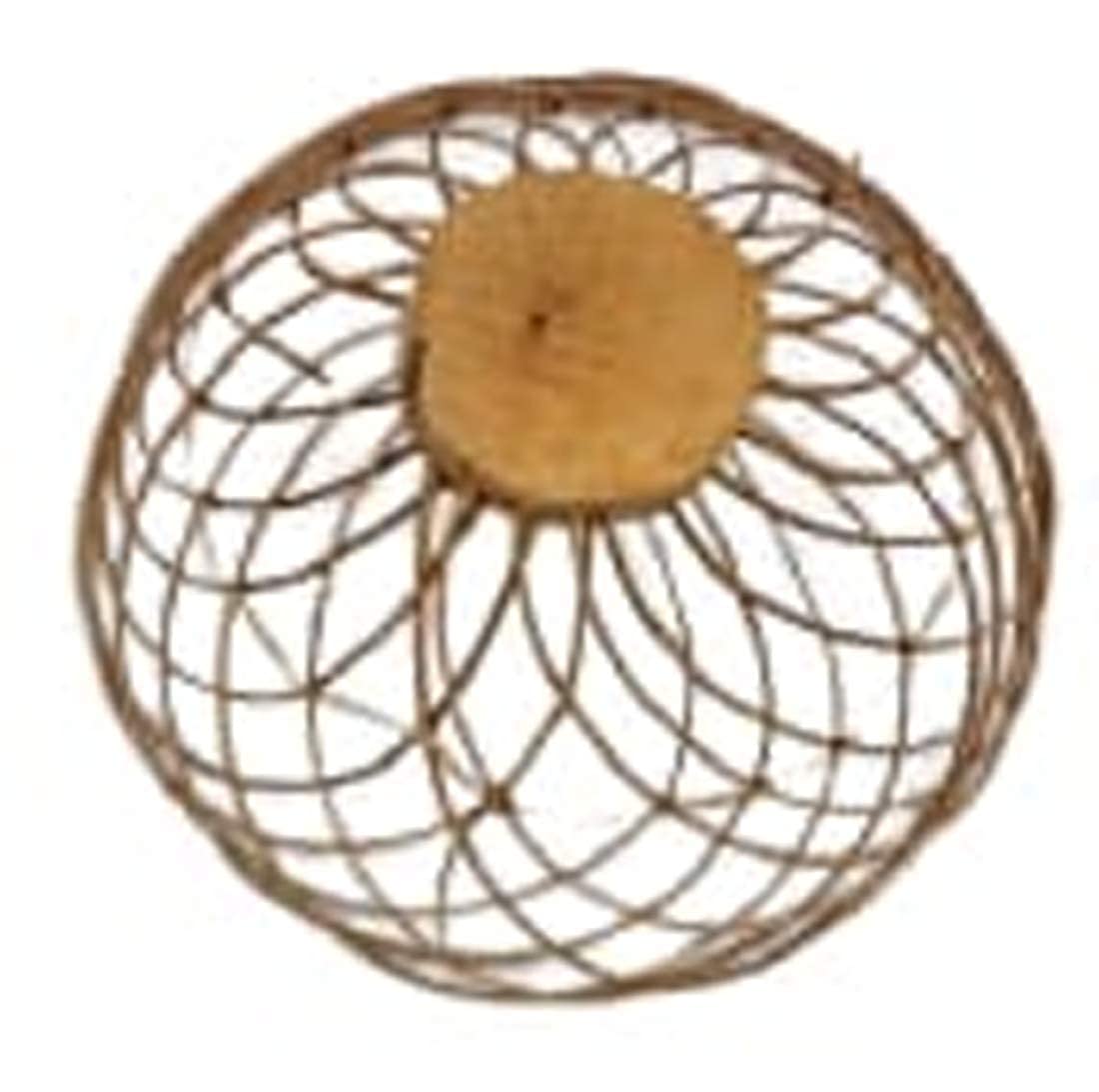 Bamboo Round Basket for Festival Gift Packing, Dry Fruit Basket, Fruit Basket,Storage Baskets, Wedding Baskets, Dinning Table basket, Size :9 inch (Pack of 5)