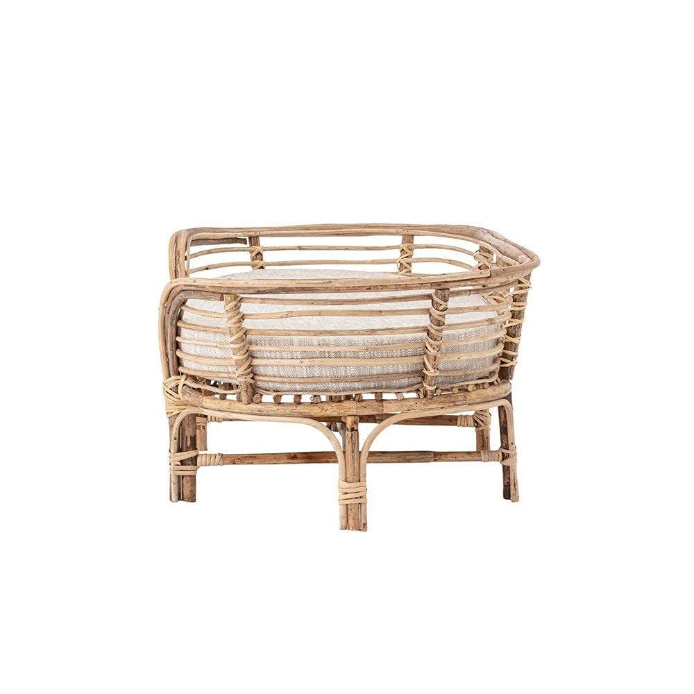 Bamboo Cane Pet Bed for Dogs and Cats with Comfortable Foam Mattress