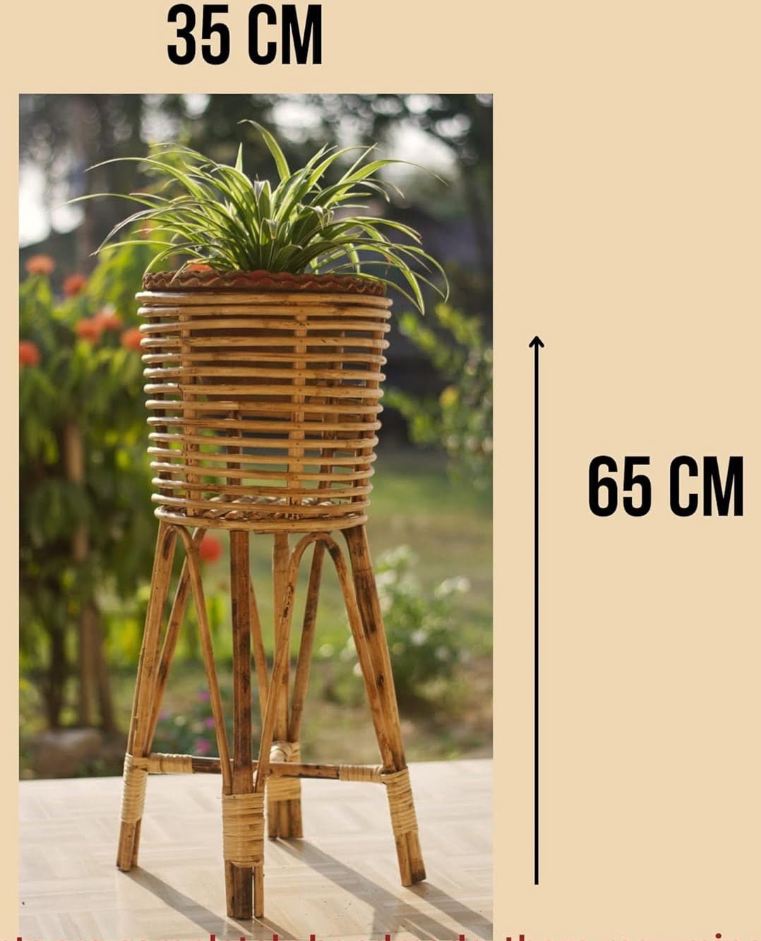 Cane Planter Stand for indoor Plants,Home,Garden,Balcony,Living Room