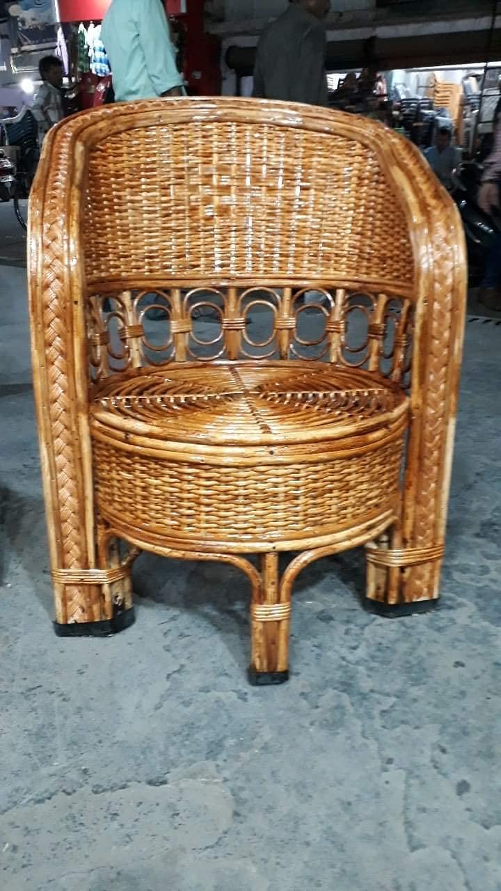 Cane Bamboo Sofa Chair,Kursi for Garden ,Terrace , Living Room, Dining Room, Cafe, Pubs, Bars, Restaurants, Indoor / Outdoor, Lawn, Cafeteria, Balcony