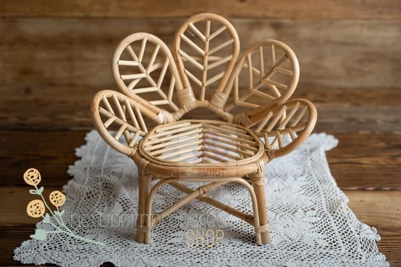 Bamboo Cane Rattan chair posing basket for newborns,sitter,Baby Photography Photoshoot,Newborn Baby Photo Prop chair,Newborn Photography chair