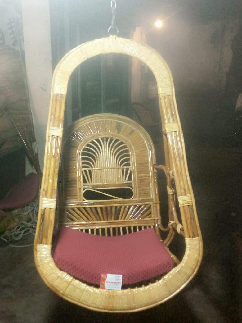 Cane Swing Chair with Cushion – Eco-Friendly, Handcrafted, Comfortable Seating for All Ages
