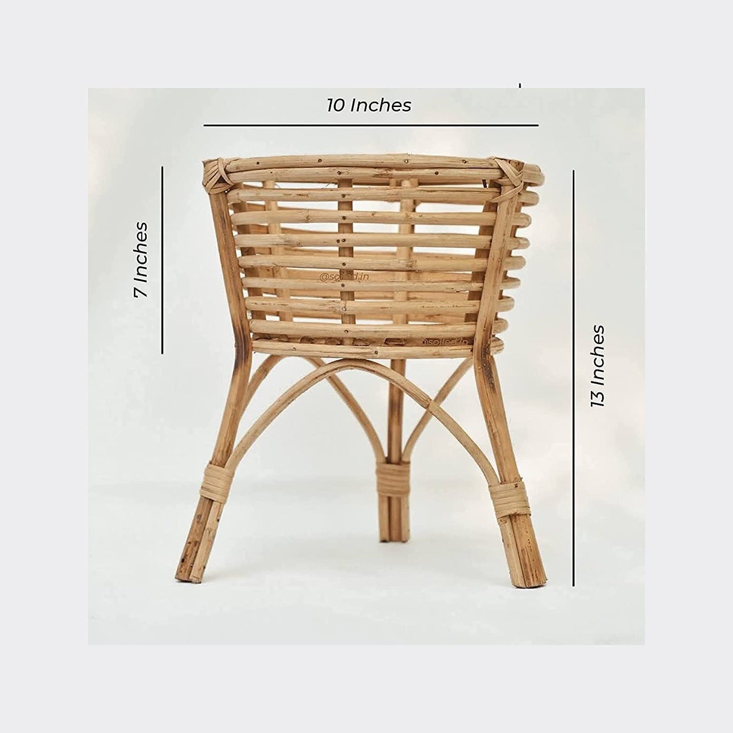 Cane Bamboo Planter Stand (Set of 2) for Indoor Garden