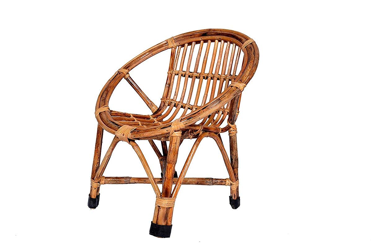 Cane Chair for Kids (Brown) – Eco-Friendly, Handcrafted, Durable & Lightweight Seating