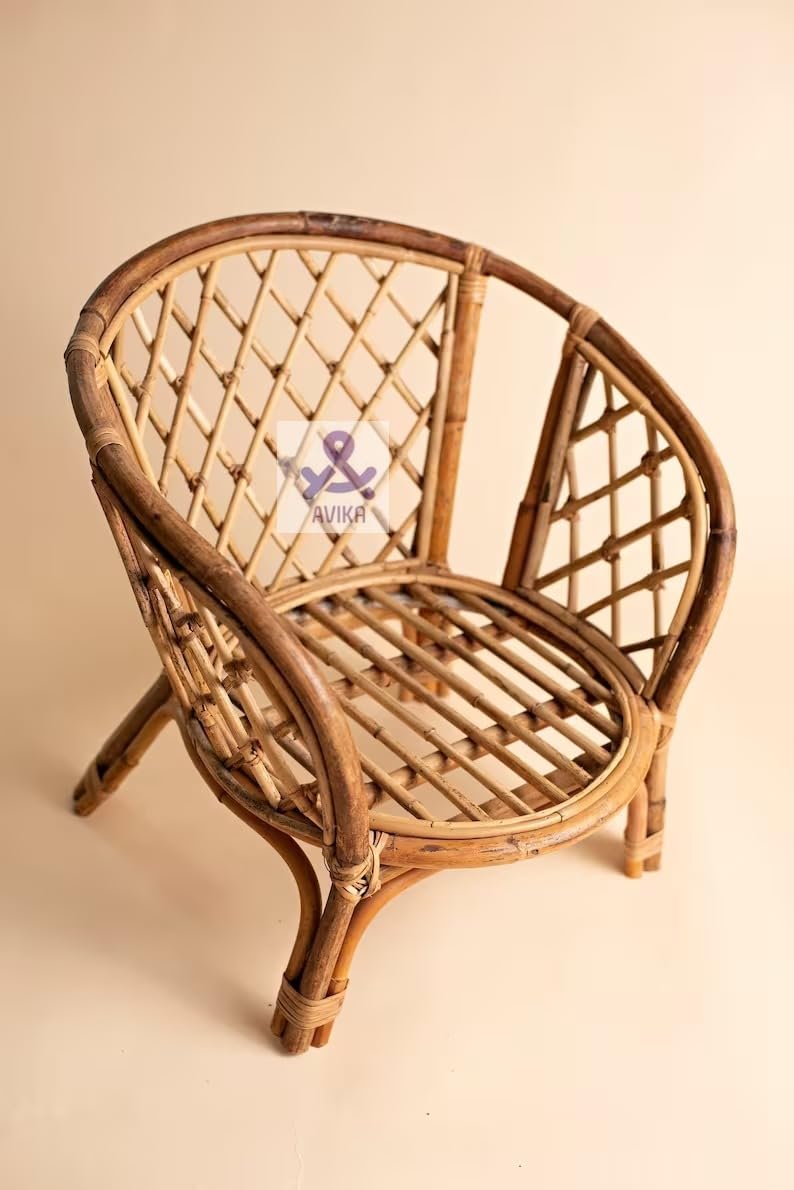 Bamboo Cane Chair for Newborns, Sitter, Newborn Baby Chair, Wooden Chair for Baby