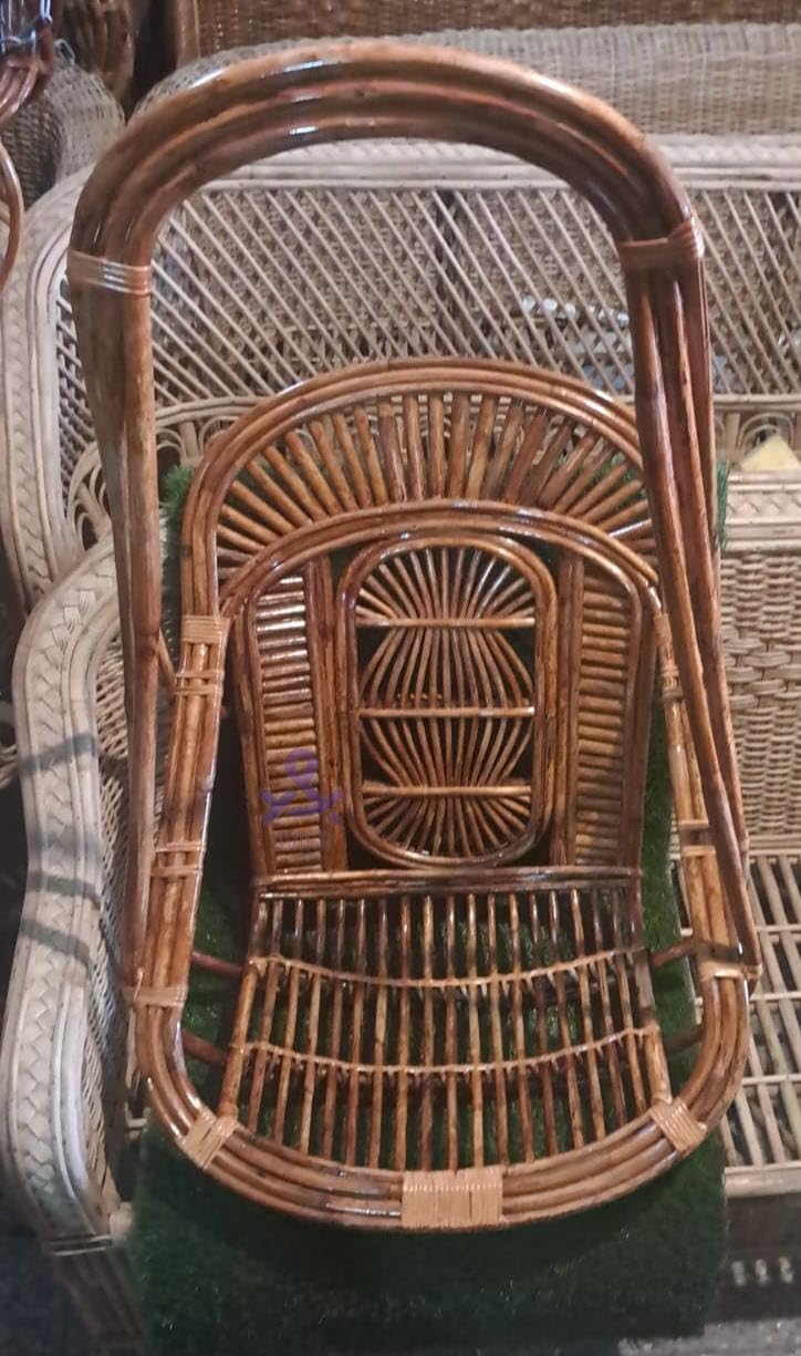 Cane Swing Chair for All Ages (With Chain and Cushion)