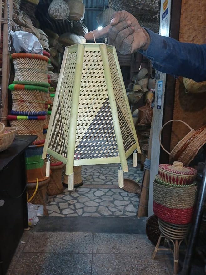 Bamboo Pendant Lamp Shade for Home, Bars, Restaurants & Coffee Houses