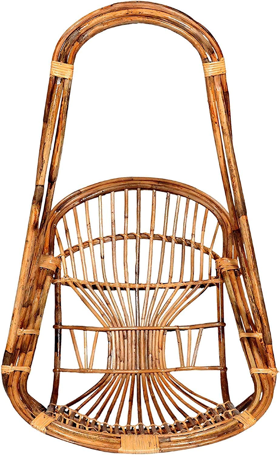 Rattan Cane Swing Chair with Cushion & Hanging Chain for Kids and Adults