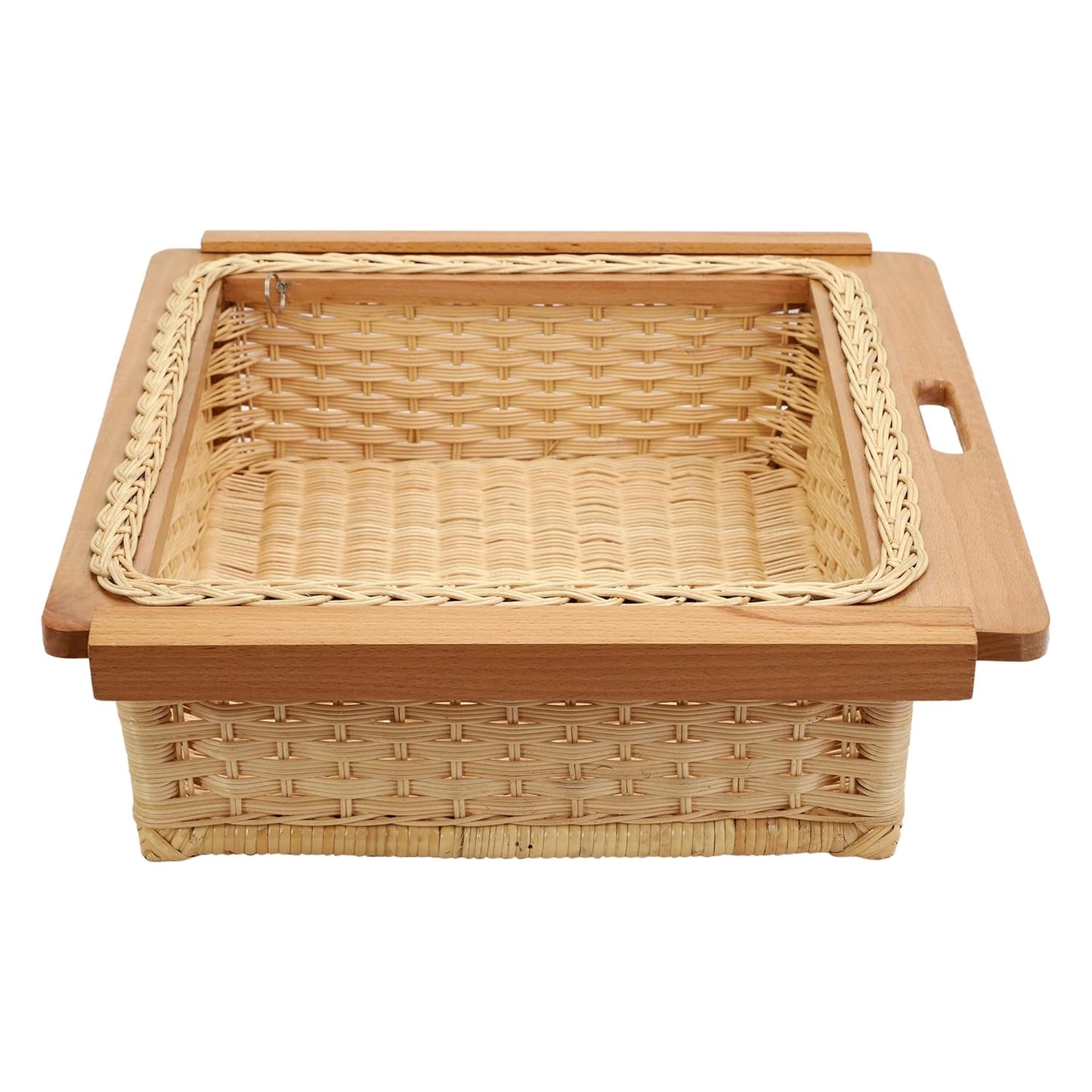 Bamboo Cane Basket For Modular Kitchen | Food Storage Basket, Basket For Onion, Potato, Food Storage Basket - 16x8x20 Inch