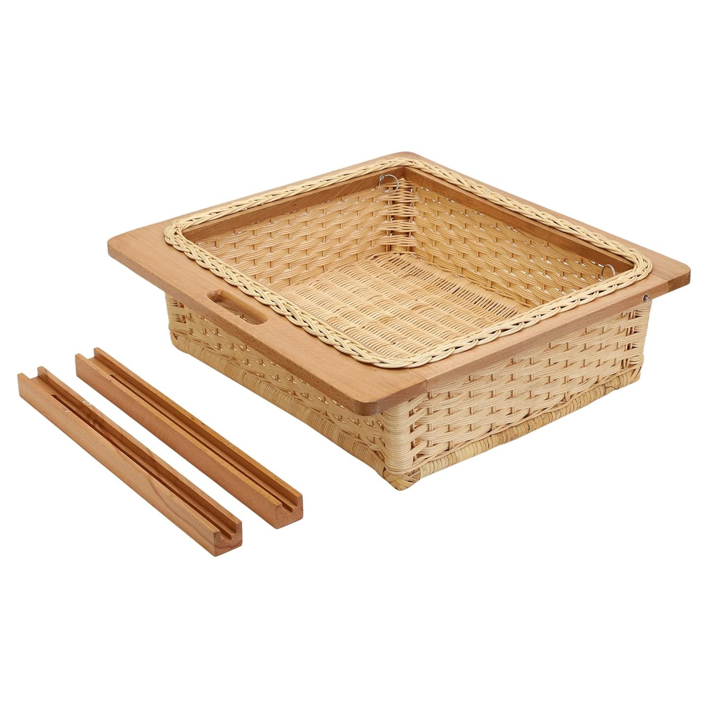 Bamboo Cane Basket For Modular Kitchen | Food Storage Basket, Basket For Onion, Potato, Food Storage Basket - 16x8x20 Inch