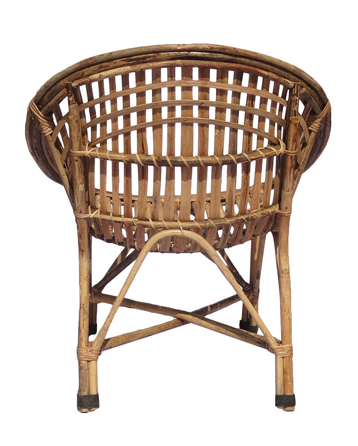 Cane Lawn Chair with Cushion | Handcrafted Round Chair