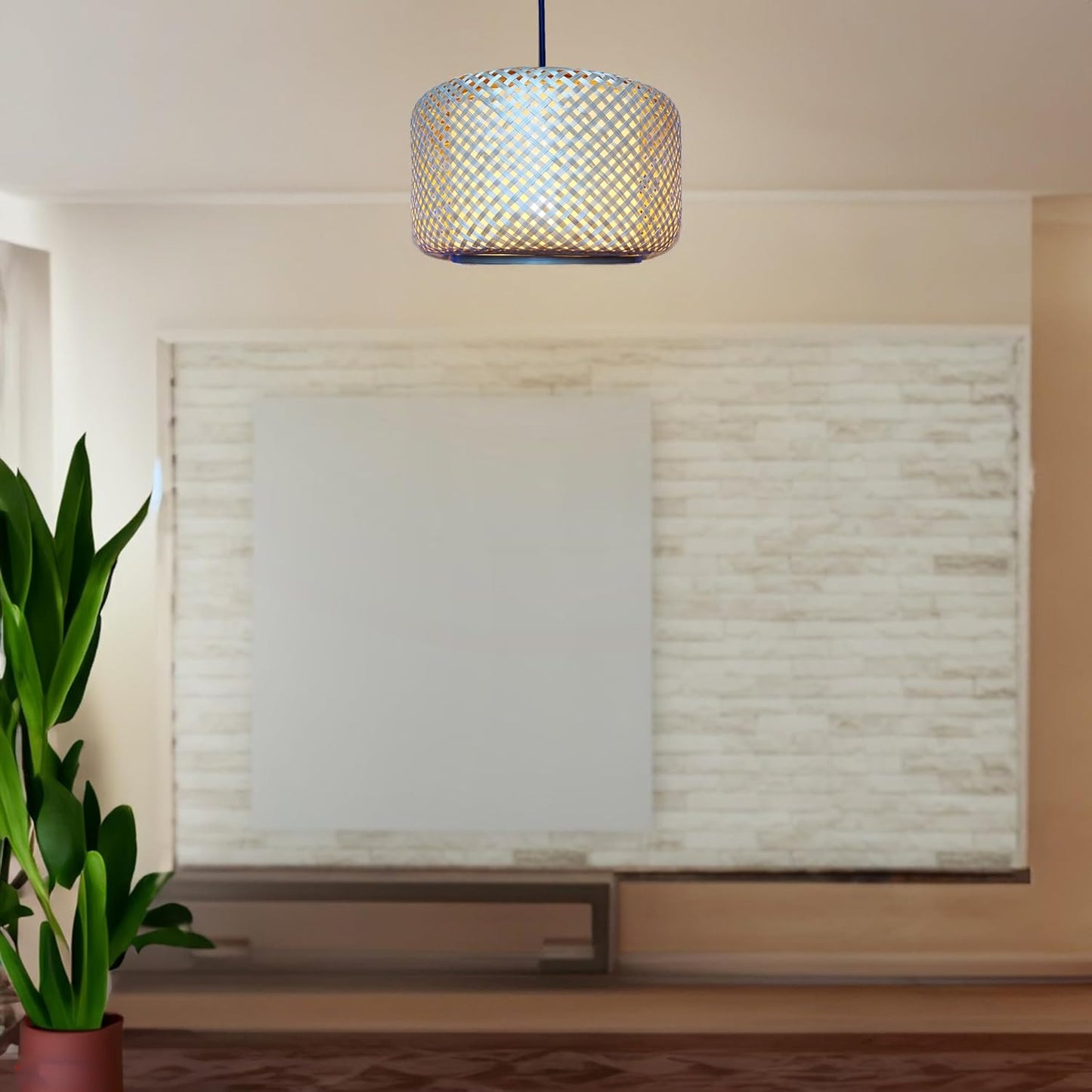 CRAFTCANE Bamboo Hanging Lamp Shades,Pendent Lamp Shade,Hanging Lights for Dining Room, Living Room,Hotel,Cafe,Home Corrido, Bar, Restaurant, Coffee house (classic)