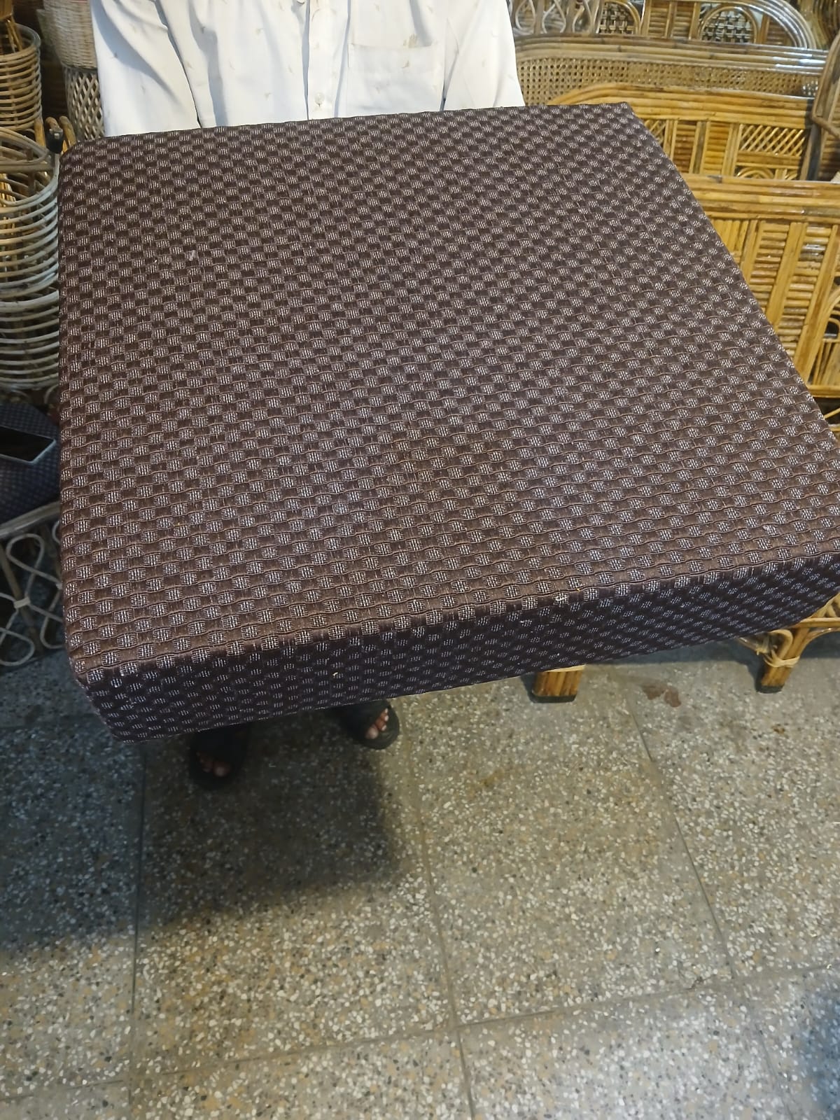 Sofa Seat Cushion with Zip Cover β 22x21x5 Inch | High-Density 32 Foam Gaddi for Chair & Sofa | Comfortable & Durable (Brown)
