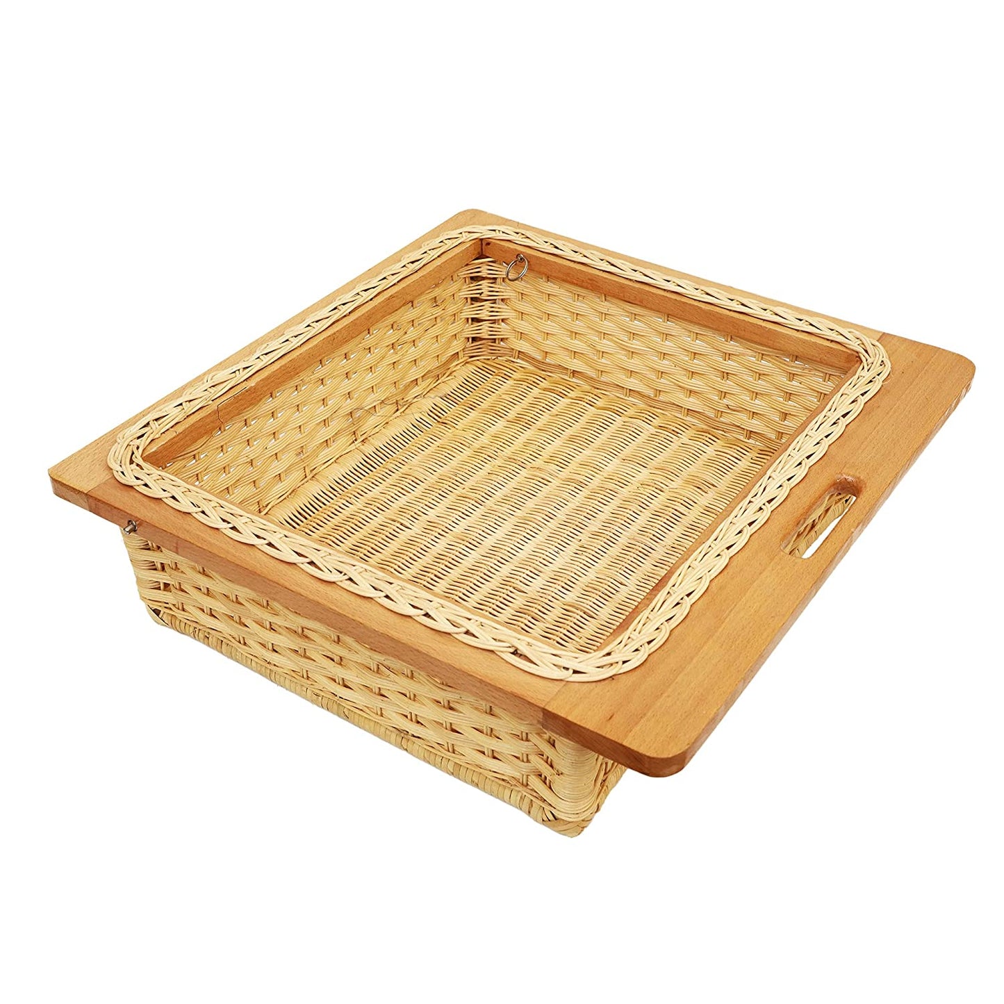Bamboo Cane Basket For Modular Kitchen | Food Storage Basket, Basket For Onion, Potato, Food Storage Basket - 16x8x20 Inch