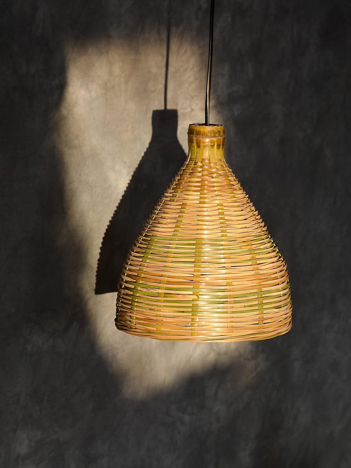 Bamboo Hanging Lamp Shade for Dining Room, Living Room, Corrido, Bar, Restaurant, Coffee house,Ceiling Lamp Shade