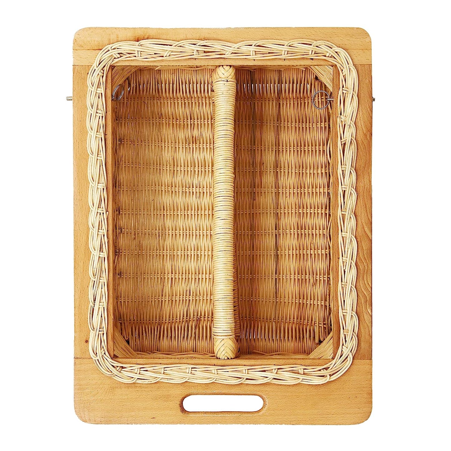Bamboo Wicker Cane basket For Modular Kitchen with partition, Food Storage Basket,Basket For Onion, Potato