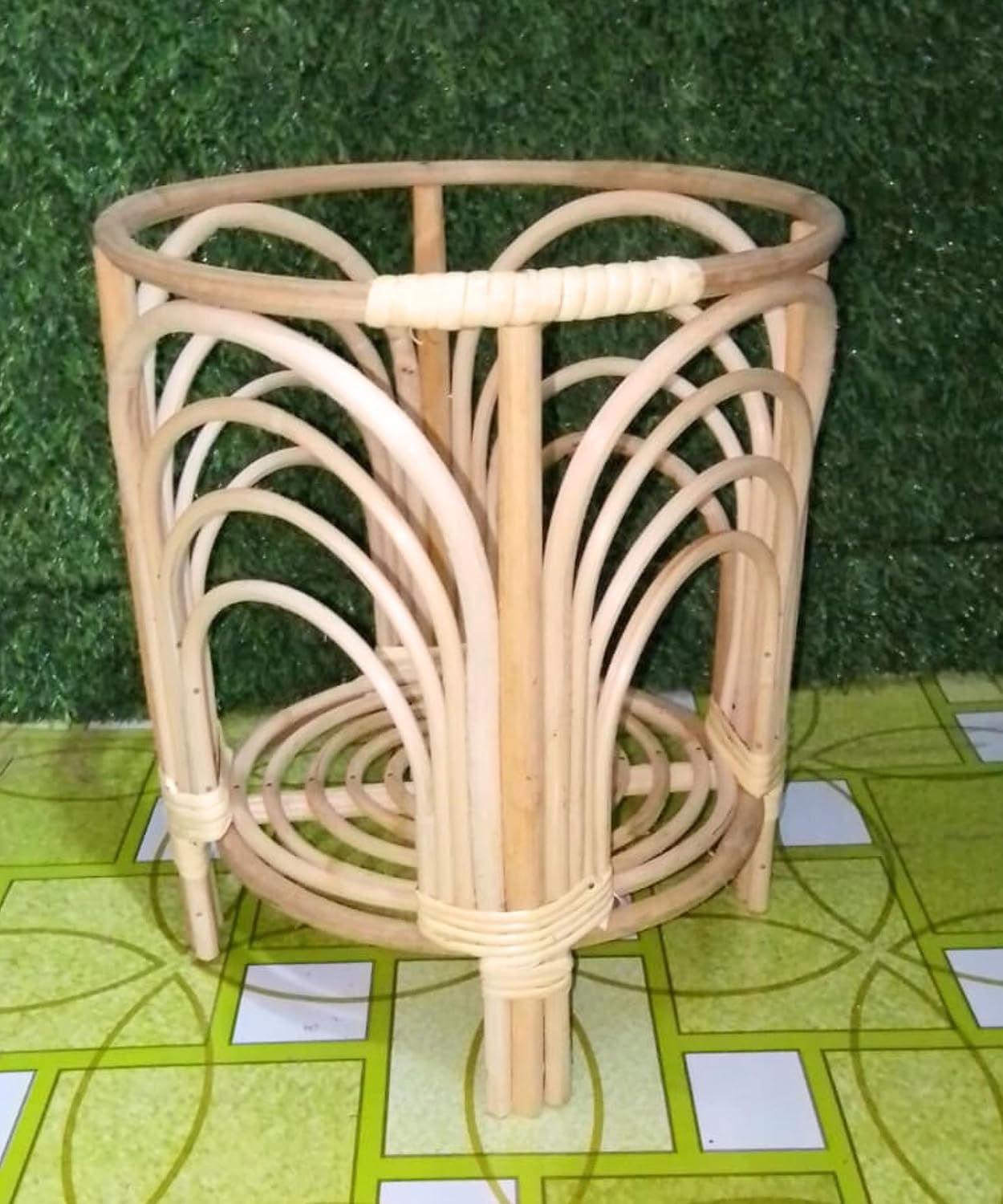 Cane Plant Stand – Indoor & Outdoor Planter Holder for Stylish Home & Garden Décor(pack of 2)