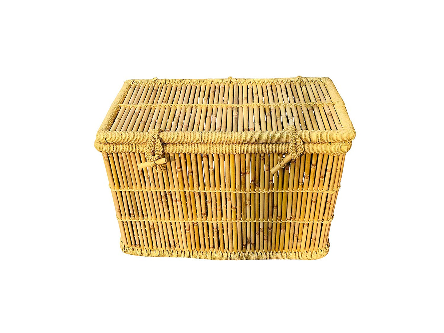 Cane Bamboo Laundry Basket 75x42x49 CM - Multicolor