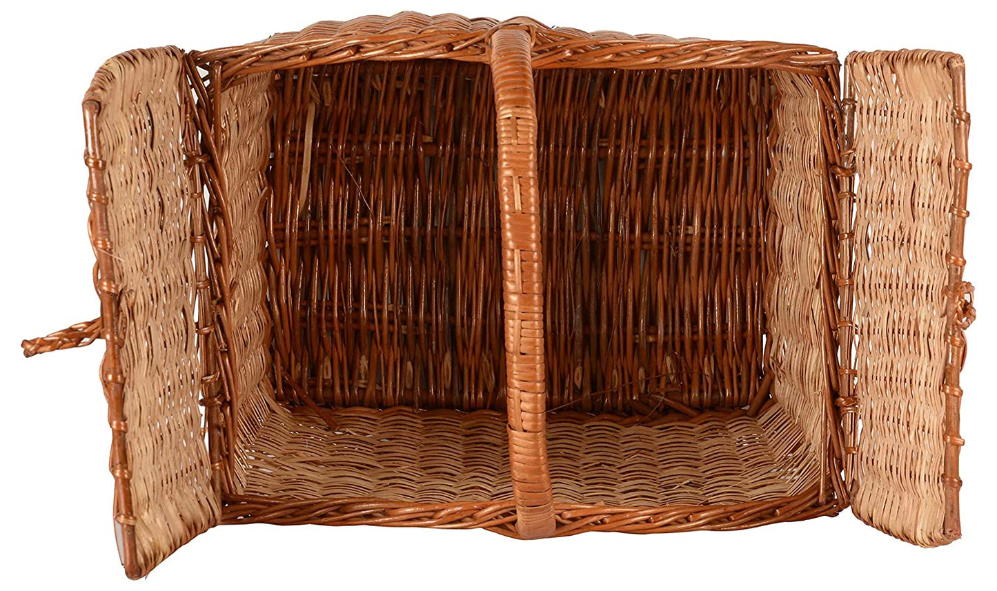 Cane Laundry Basket, Picnic Basket, Toy Basket, Multipurpose Basket with Handle