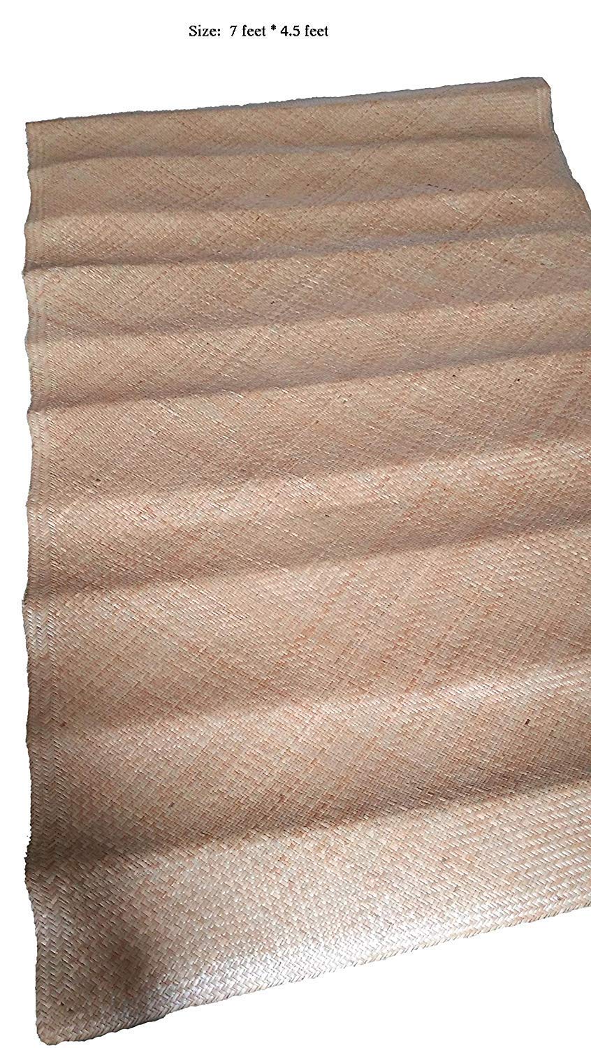 Rectangular Rattan Double/Triple Natural Weaving Cane Mats for Sleeping (Brown, Medium)