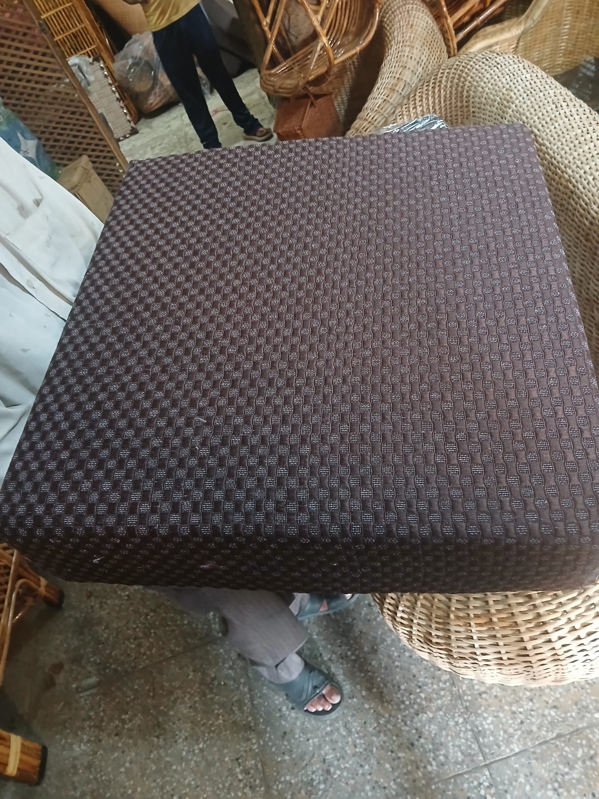 Sofa Seat Cushion with Zip Cover β 22x21x5 Inch | High-Density 32 Foam Gaddi for Chair & Sofa | Comfortable & Durable (Brown)