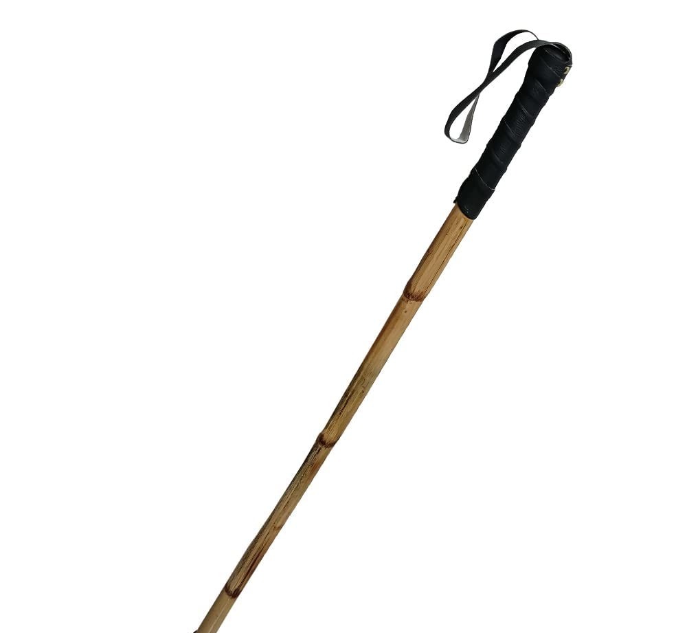 Bamboo,Cane Animals Rescue Stick, Morning Walk Stick,Chowkidar Stick,Selfdefence Stick, with Hand Grip 4 ft (Pack of 1)