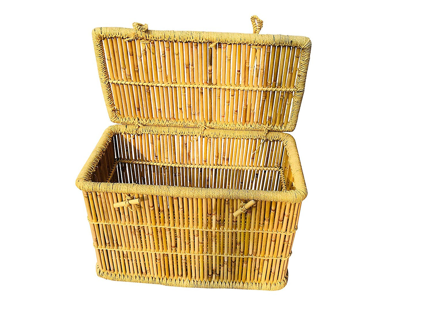 Cane Bamboo Laundry Basket 75x42x49 CM - Multicolor