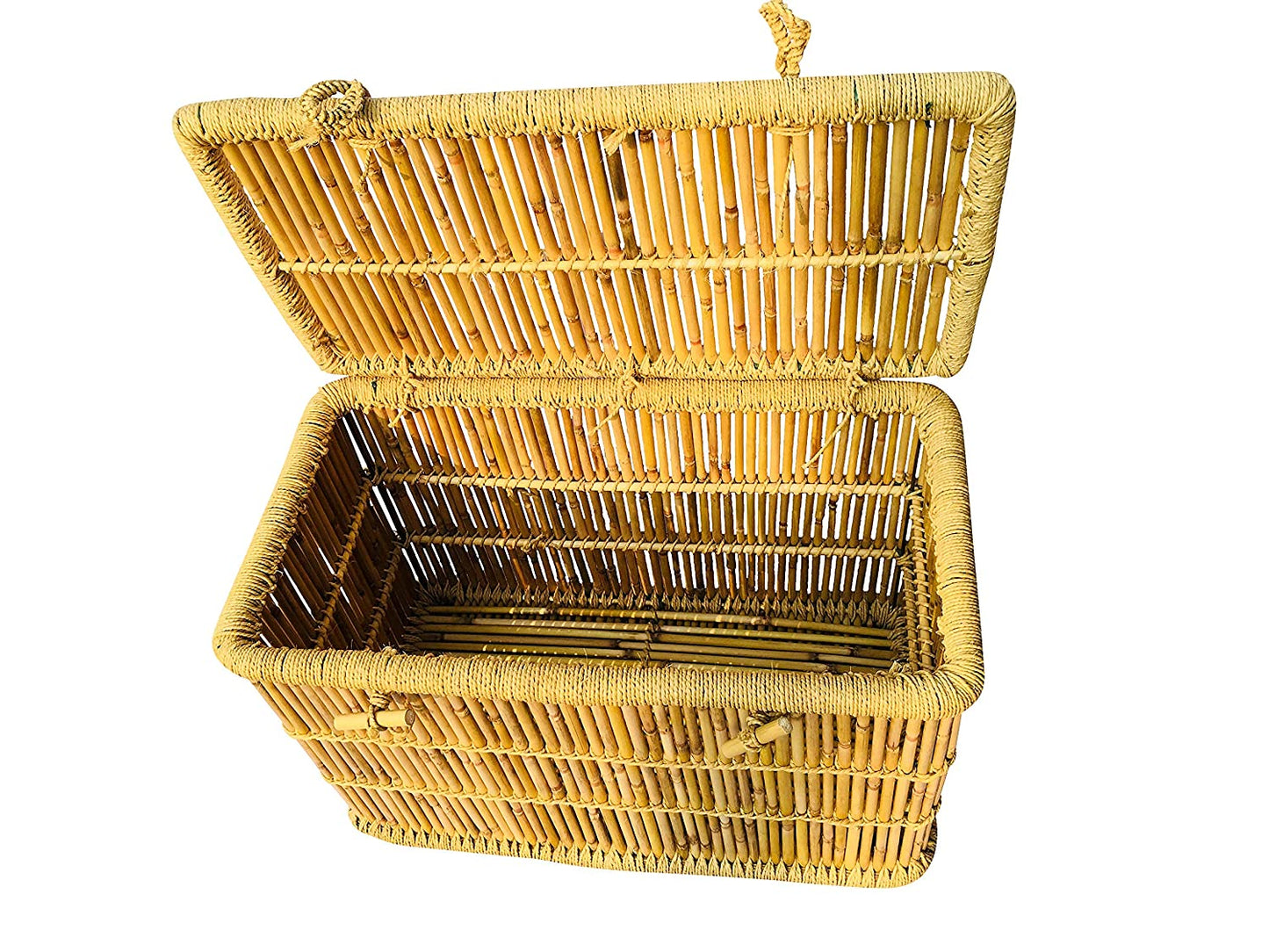 Cane Bamboo Laundry Basket 75x42x49 CM - Multicolor