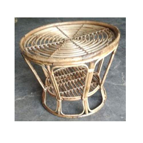 Rattan Cane Round Classic Side Table, Coffee Table Piece