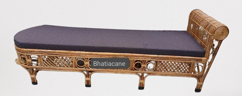 Cane 3-Seater Couch Diwan Sofa Settee | Sofa Cum Bed for Living Room and Office | Three-Person Sofa