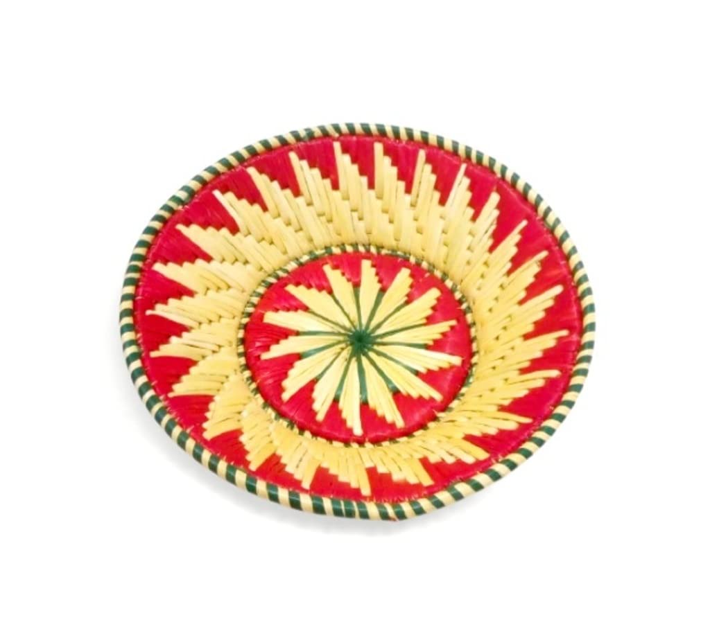 Natural Grass Fruit Basket,Vegetables Basket,Roti Basket,Kitchen Storage Basket, (Multicolour)
