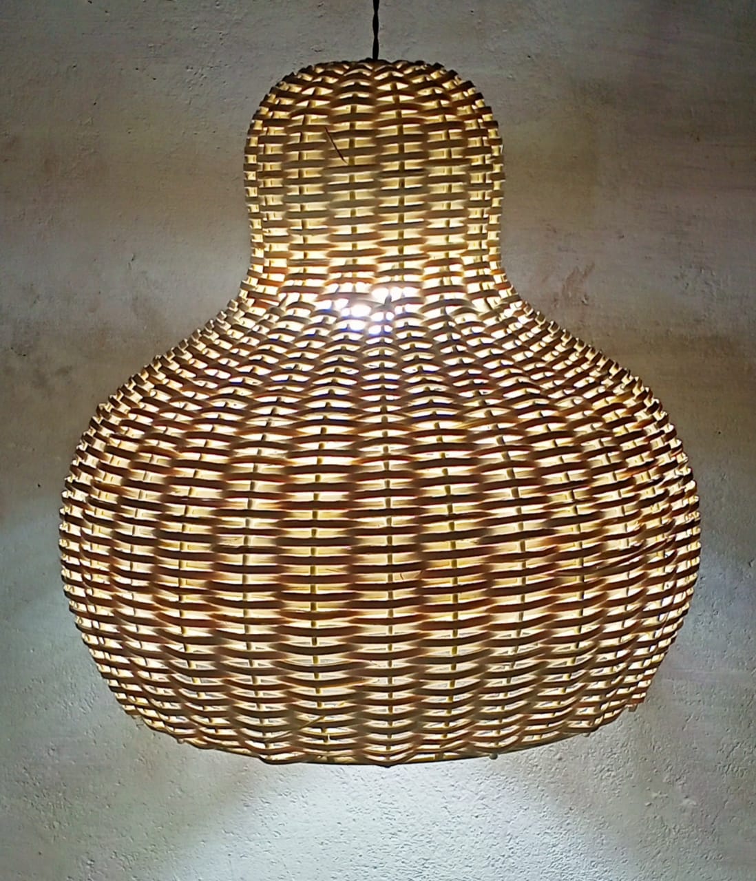 Rattan Cane Ceiling Light Hanging Lamp Shade, Indoor Outdoor Lighting (umberlla)