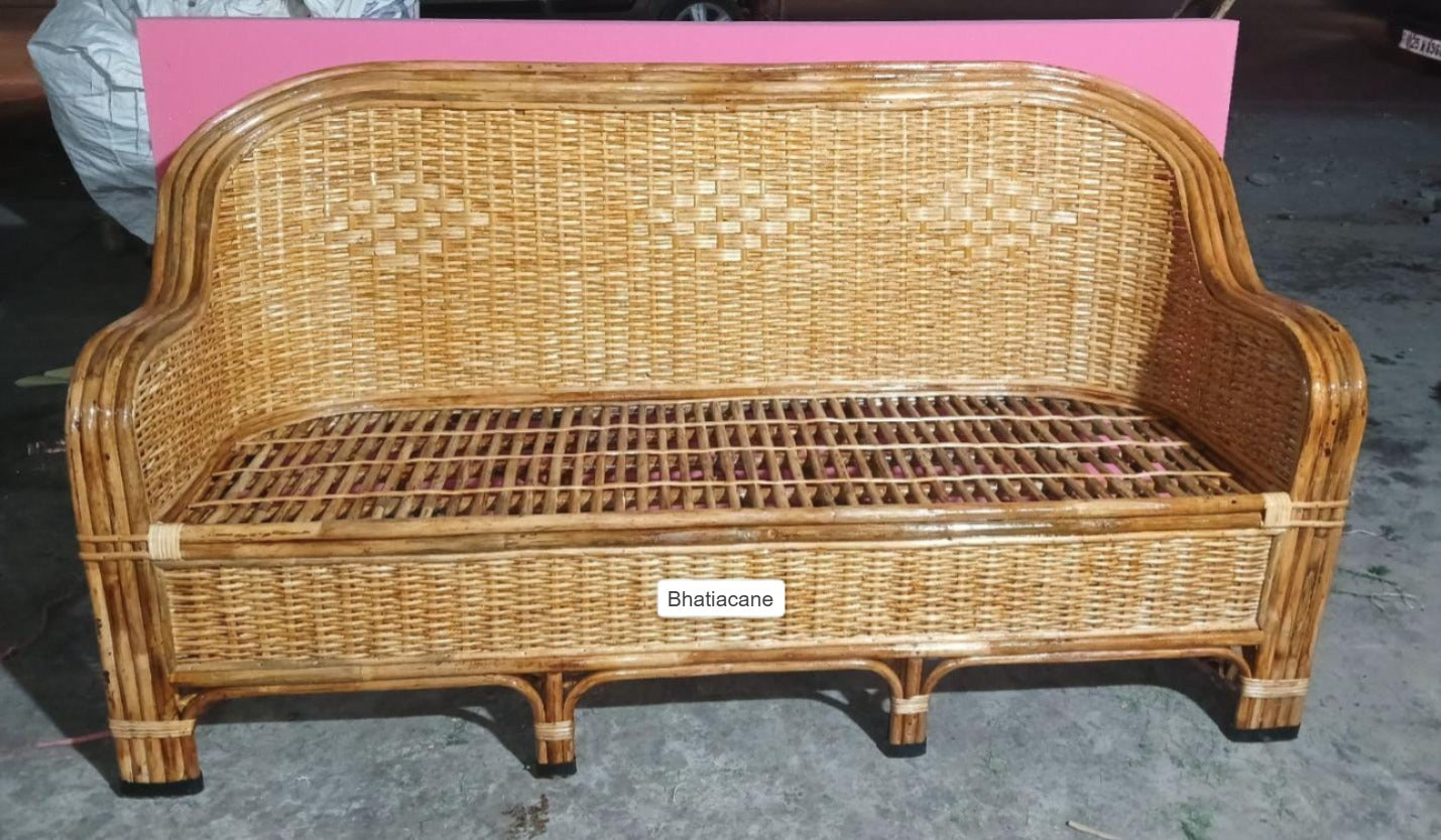 Cane 3-Seater Sofa: Stylish and Versatile Seating for Home, Outdoor, and Commercial Spaces